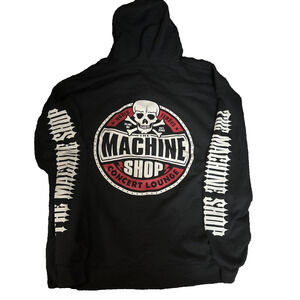The Machine Shop Concert Lounge Skull And Bones Flint, MI Full Zip Hoodie XL